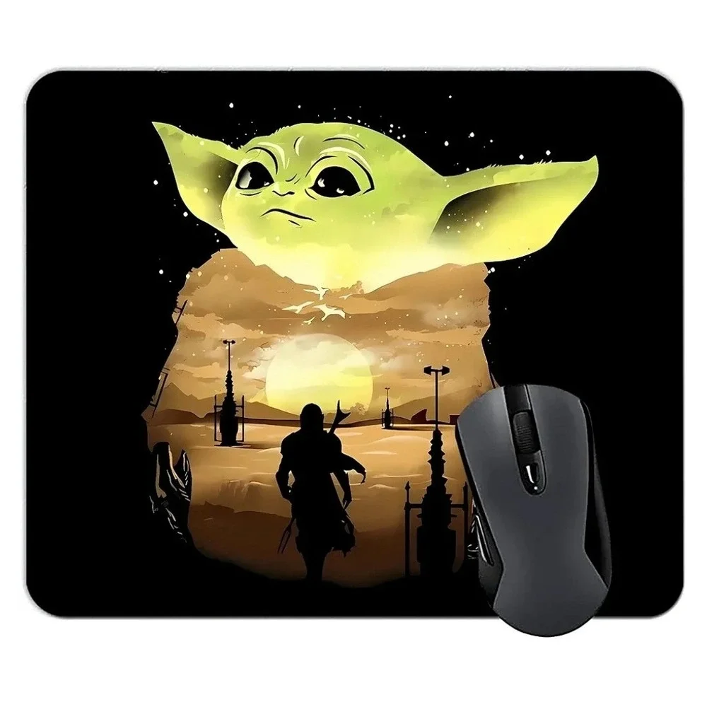 Star Wars Mandalorian Grogu Baby Yoda Mouse‎ Pad Non Slip Rubber Base Washable